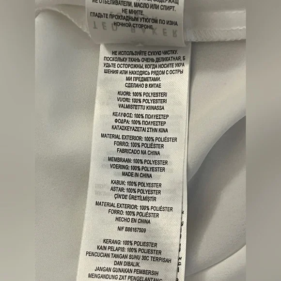 NWT Ted Baker Women's Ivory Angel Sleeve Fit-Flare Mini Dress US size 4 - Picture 15 of 15